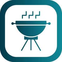 Grill Glyph Gradient Corner Icon vector