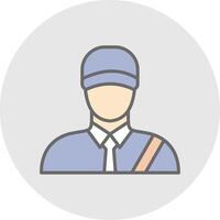 Postman Line Filled Light Icon vector