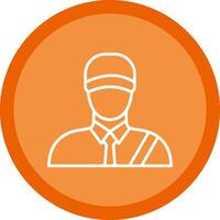 Postman Line Multi Circle Icon vector