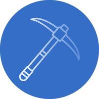 Pickaxe Flat Bubble Icon vector