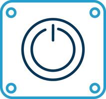 Power Line Blue Two Color Icon vector