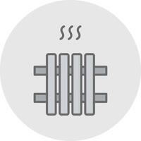 Radiator Line Filled Light Icon vector