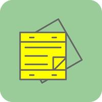 Sticky Notes Filled Yellow Icon vector