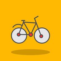 Bicycle Filled Shadow Icon vector