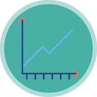 Chart Flat Multi Circle Icon vector