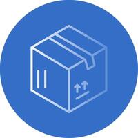 Delivery Box Flat Bubble Icon vector