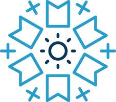 Firework Line Blue Two Color Icon vector
