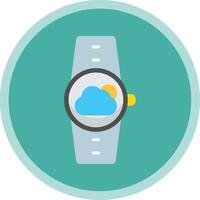 Weather Flat Multi Circle Icon vector