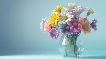 un Fresco ramo de flores de multi de colores flores foto