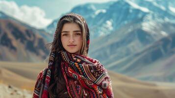 a majestic woman in traditional clothing photo