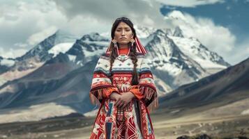 a majestic woman in traditional clothing photo