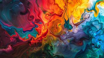 abstract beauty in vibrant colors paints sensual photo