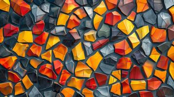 abstract colorful geometric pattern orange yellow photo