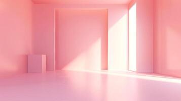 abstract empty smooth light pink studio room photo