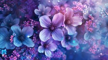 abstract floral design with purple photo