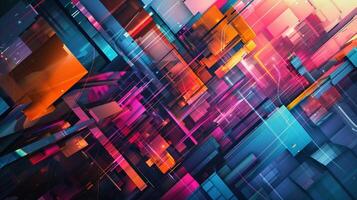 abstract modern design with vibrant colors photo