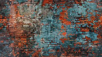 abstract pattern of old weathered brick wall photo