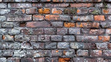 abstract pattern of old weathered brick wall photo