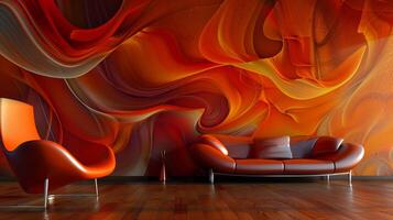 abstract wall great room smooth photo