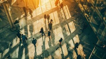 aerial view of a business team photo