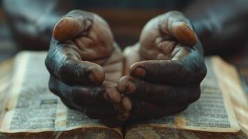 african american male hands resting photo