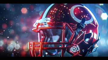 american football helmet with lights photo