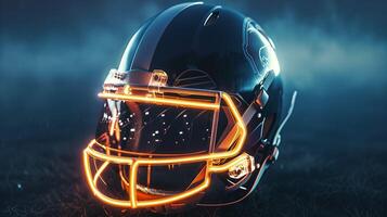 american football helmet with lights photo