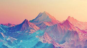 an abstract design of a mountain backdrop photo