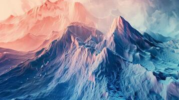 an abstract design of a mountain backdrop photo