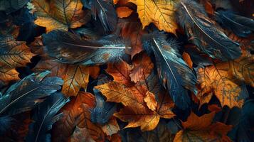 an abstract nature design autumn leaves photo