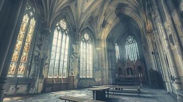 antiguo gótico abadía un maravilla de espiritualidad foto