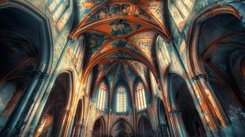 antiguo gótico arquitectura vitrinas historia foto