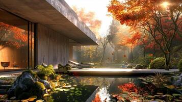 architecture and nature merge in modern design photo