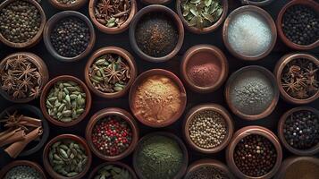 aromatic spice collection adds flavor to cooking photo