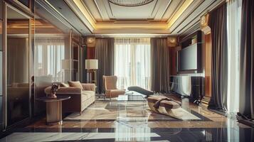 art deco luxury and stylish apartment interior photo