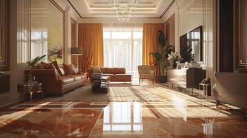 art deco luxury and stylish apartment interior photo