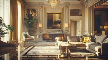 art deco luxury and stylish apartment interior photo