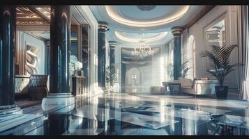 art deco luxury and stylish apartment interior photo