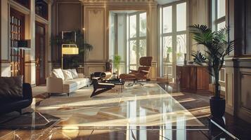 art deco luxury and stylish apartment interior photo