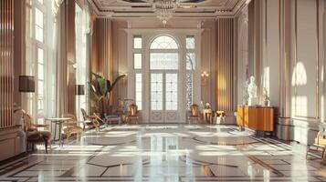 art deco luxury and stylish apartment interior photo