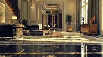 art deco luxury and stylish apartment interior photo