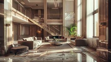 art deco luxury and stylish apartment interior photo