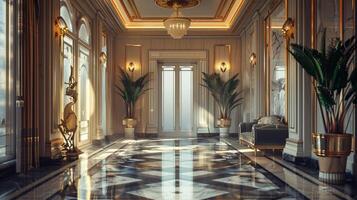 art deco luxury and stylish apartment interior photo