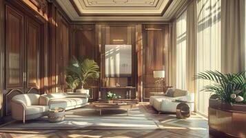 art deco luxury and stylish apartment interior photo