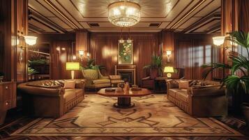 art deco luxury and stylish apartment interior photo