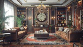 art deco luxury and stylish apartment interior photo