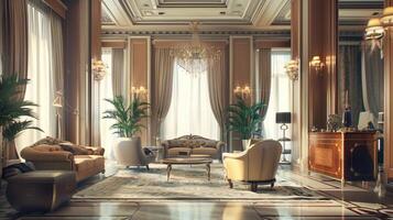 art deco luxury and stylish apartment interior photo