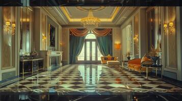 art deco luxury and stylish apartment interior photo