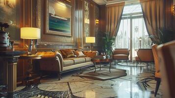 art deco luxury and stylish apartment interior photo