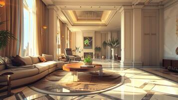 art deco luxury and stylish apartment interior photo